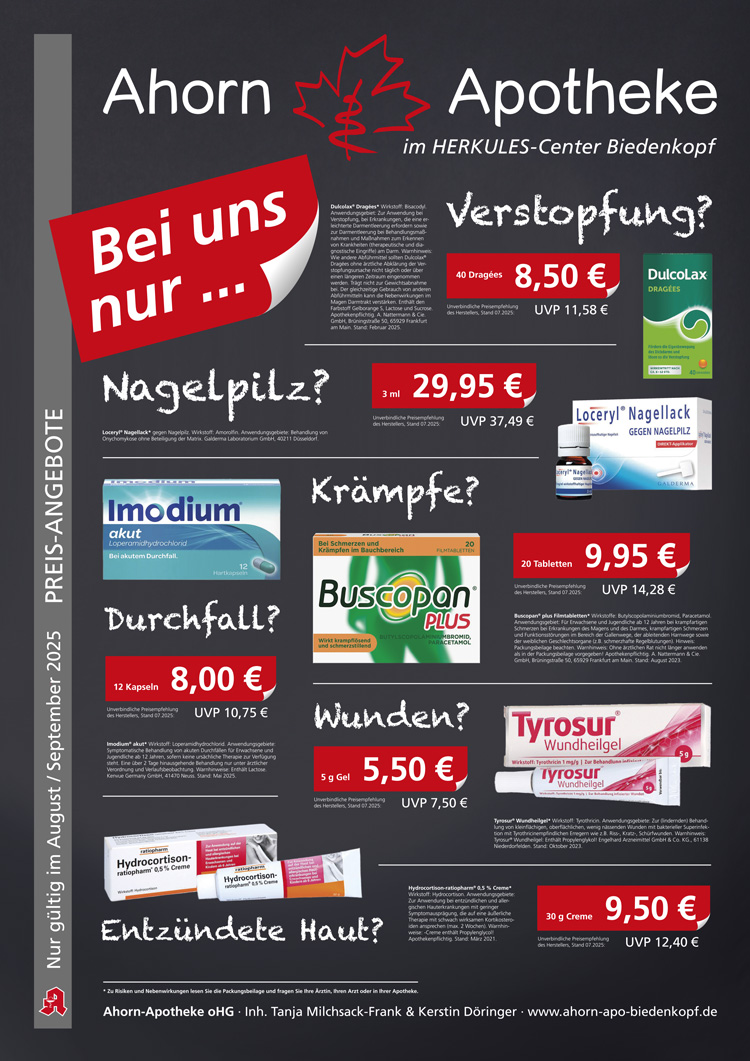 Preis-Angebote bis September 2025