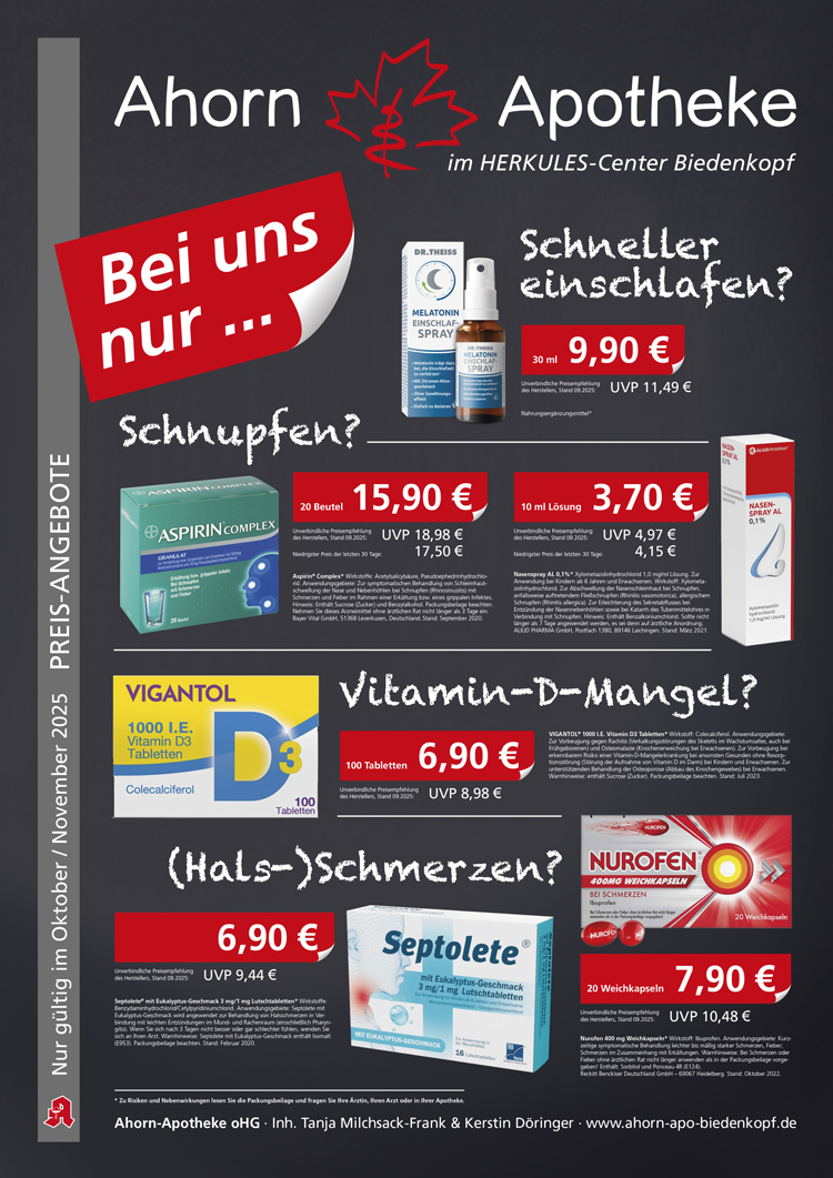 Preis-Angebote bis November 2025